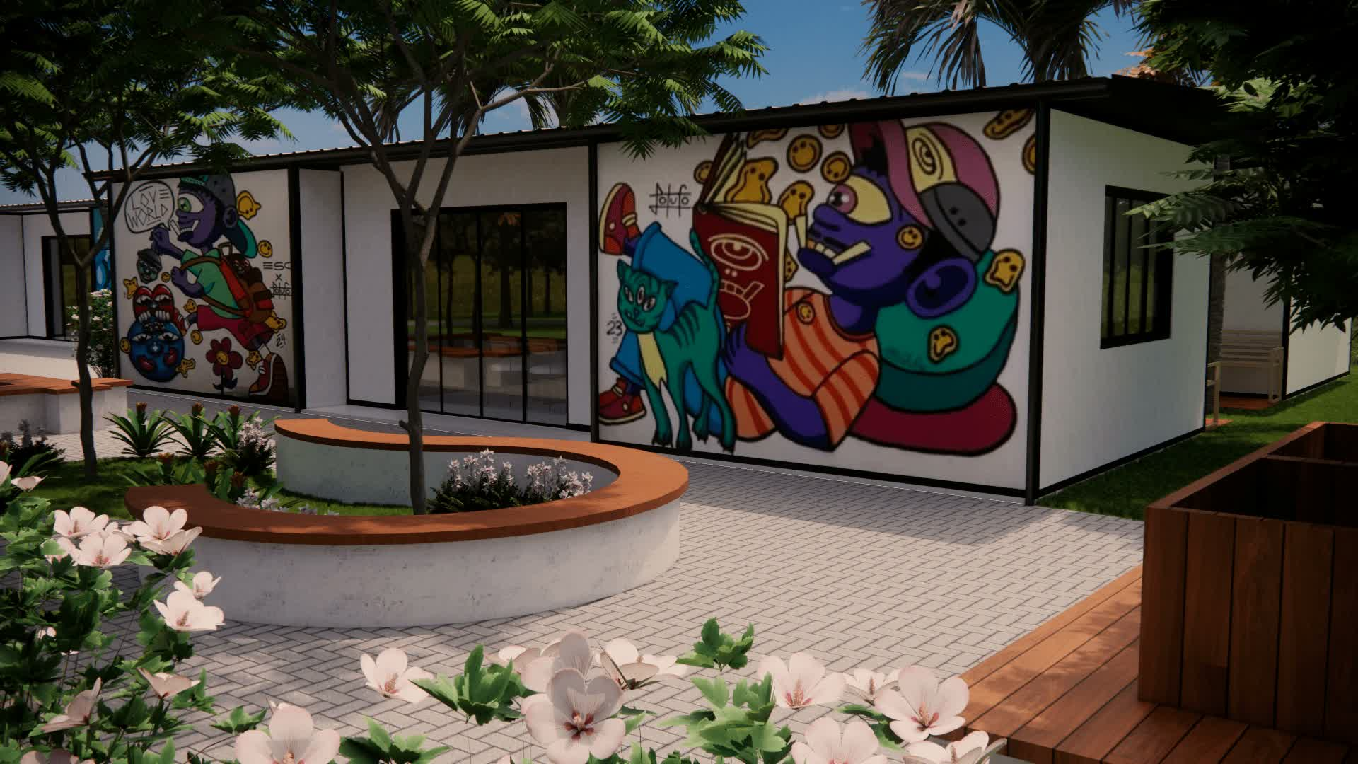 Vila Estudantil — aplicação Educação do sistema construtivo industrializado FlexCubic