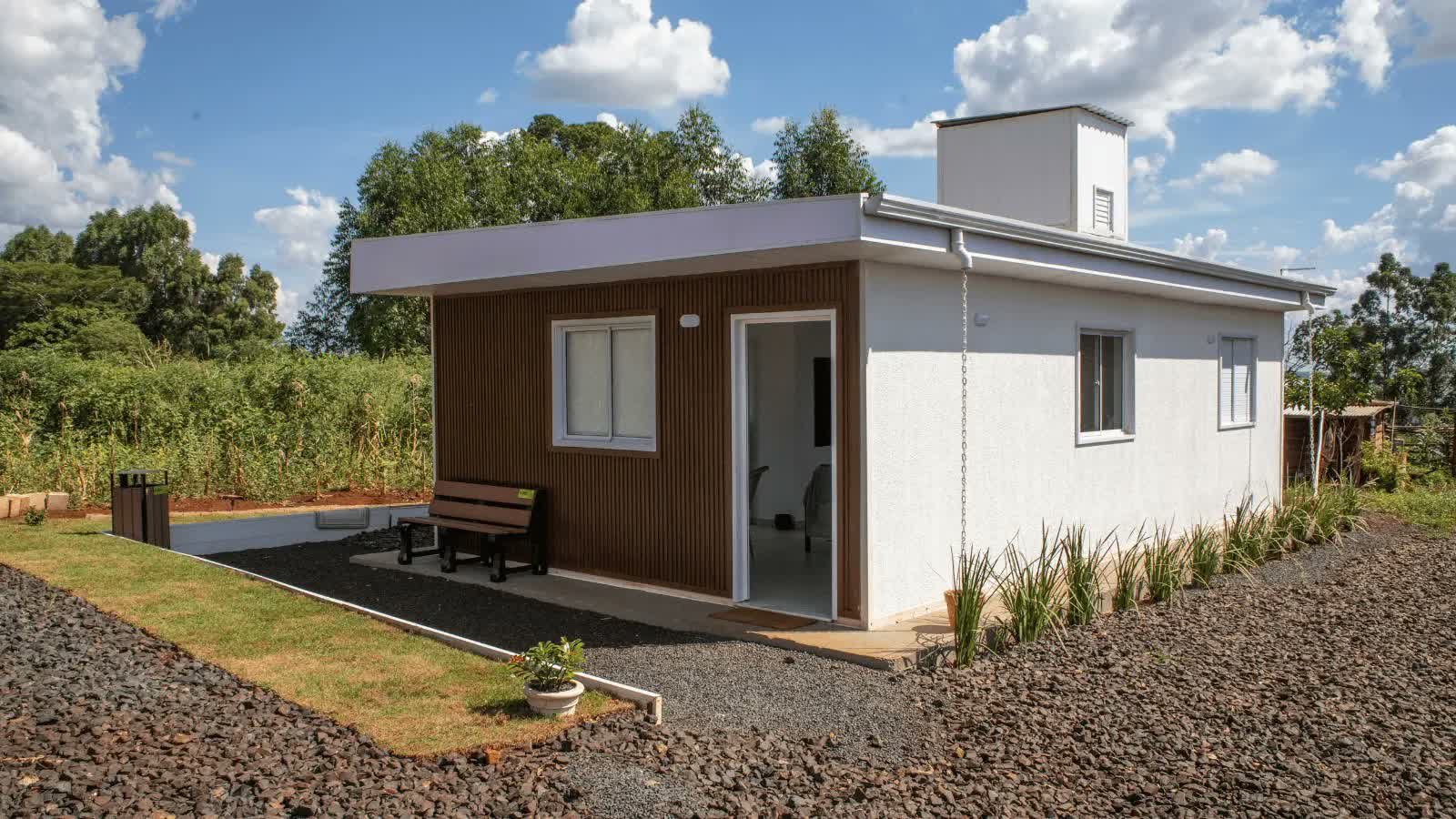 Casa FlexCubic — aplicação Habitação do sistema construtivo industrializado FlexCubic
