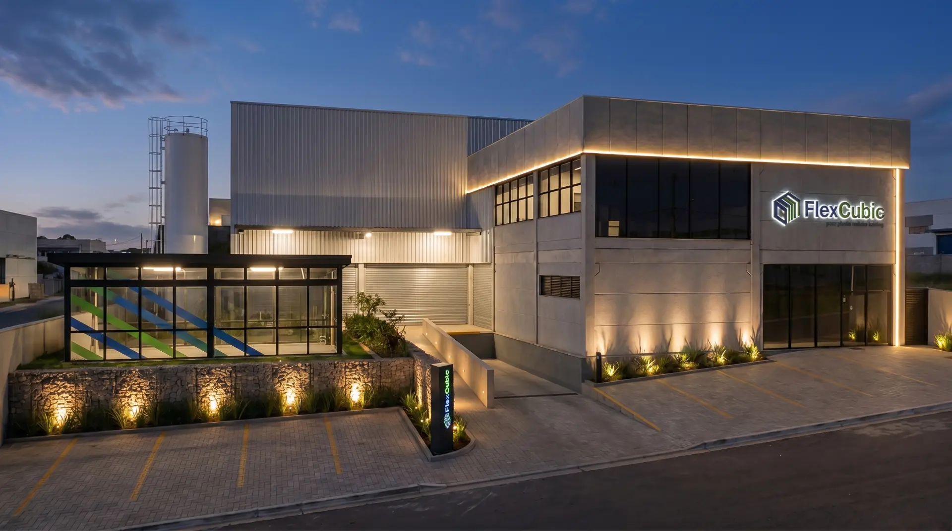 Unidade industrial FlexCubic no Polo 40, em Vargem Grande Paulista (SP)