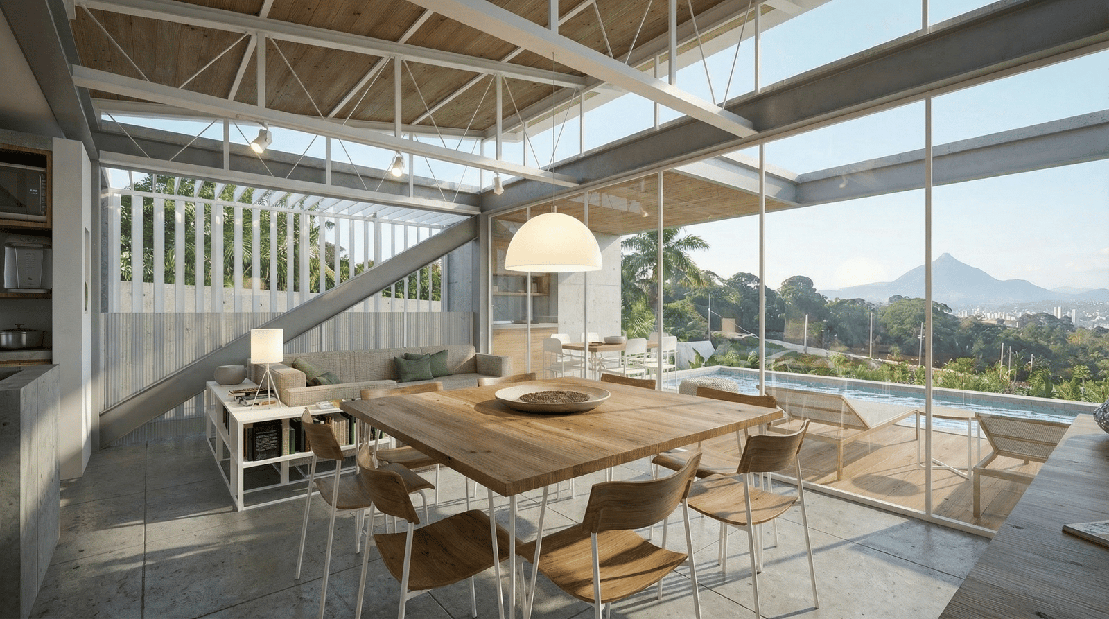Casa Vista — sala e cozinha integradas 2