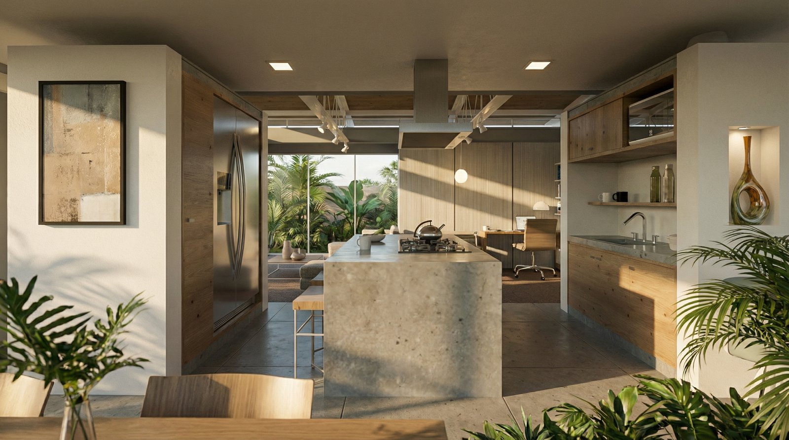 Casa Vista — sala e cozinha integradas 4